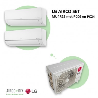 LG AIRCO set  MU4R25 met PC09 en PC24