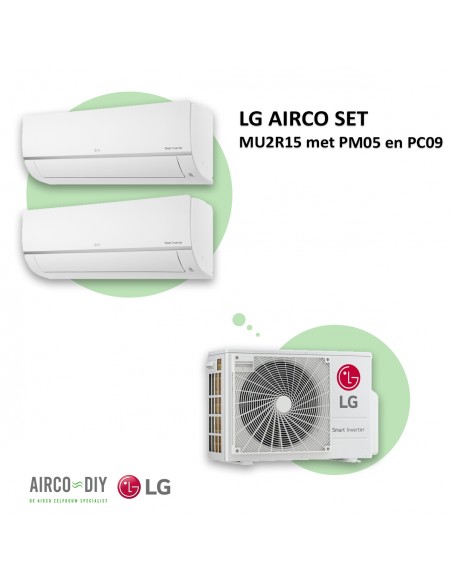 LG AIRCO set MU2R15 met PM05 en PC09