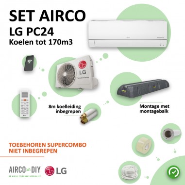 Set Airco LG PC24 WiFi Single Split...