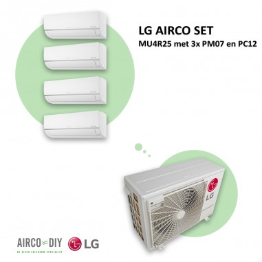 LG AIRCO set  MU4R25 met 3 x PM07 en...